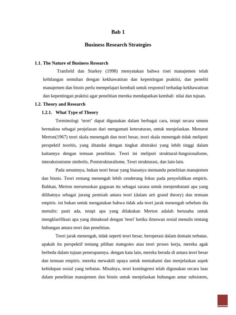 Strategi Riset Bisnis dan Teori | PDF