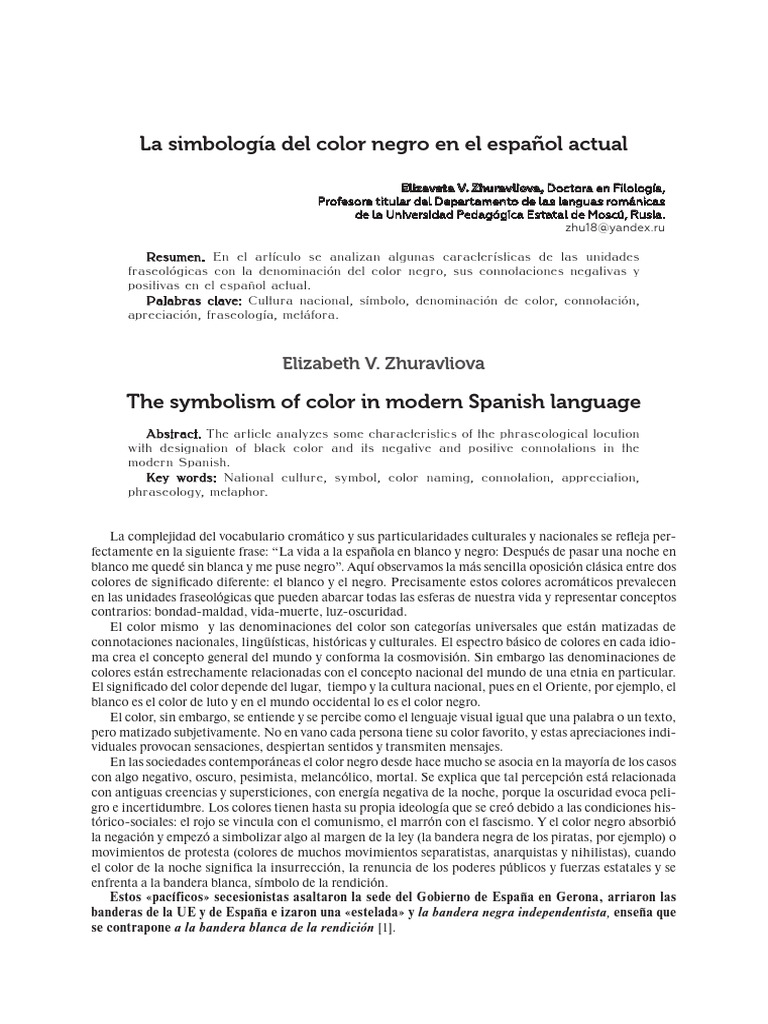 Simbología del color negro en español | PDF | Color | Negro