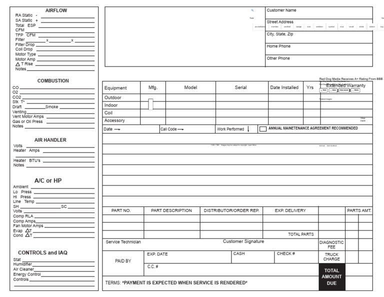 Service Invoice | PDF | Mechanical Engineering | Temperature