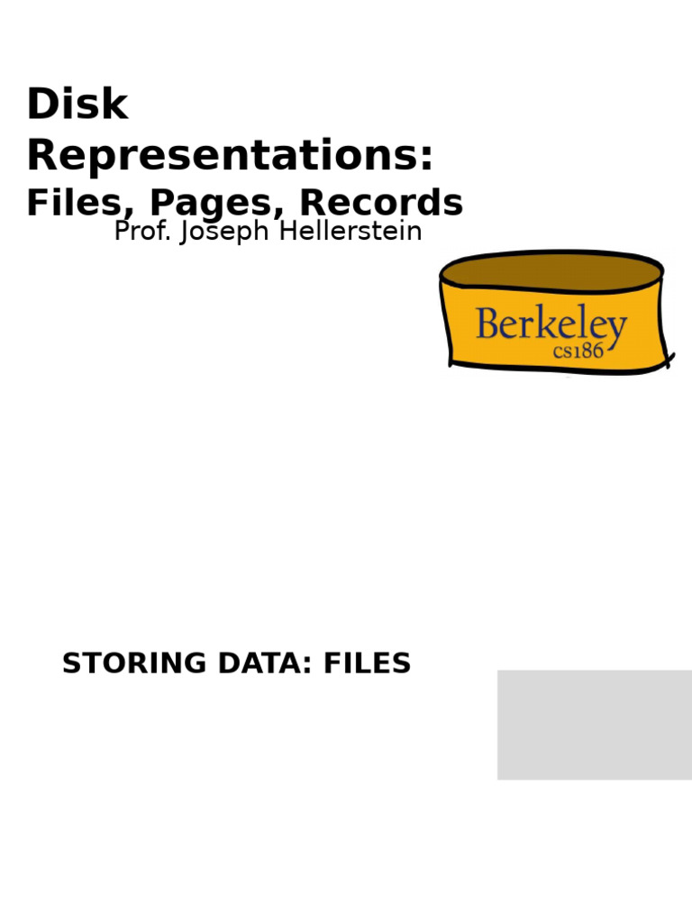Data Storage: Files, Pages, Records | PDF | Comma Separated Values ...