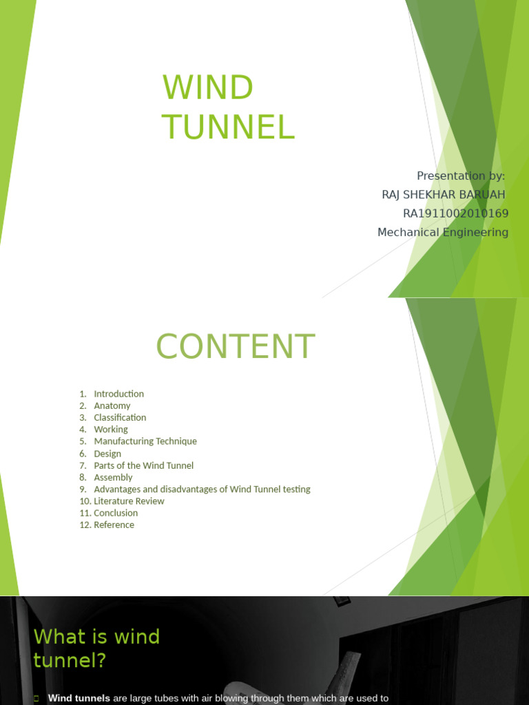 Wind Tunnel Design and Testing Overview | PDF | Wind Tunnel | Applied ...