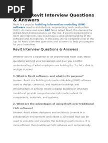 Top 50 Revit Interview Questions