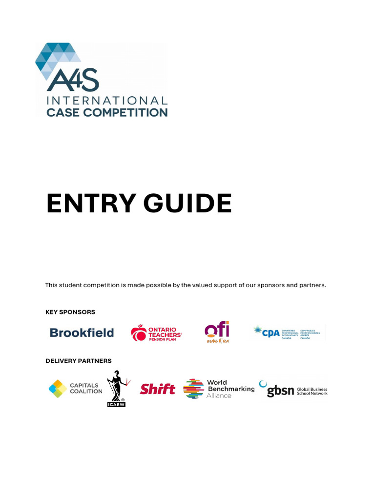 A4S International Case Competition 2025 | PDF | Climate Change ...