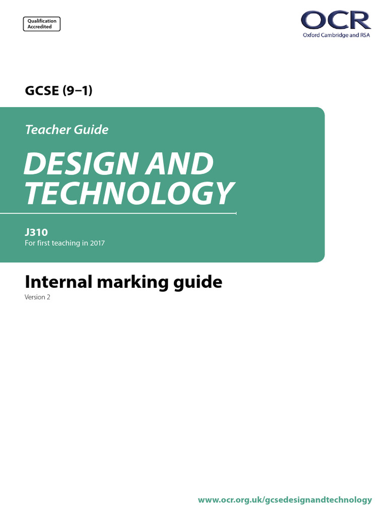 GCSE Design Technology Internal Marking Guide | PDF | Design | Design ...
