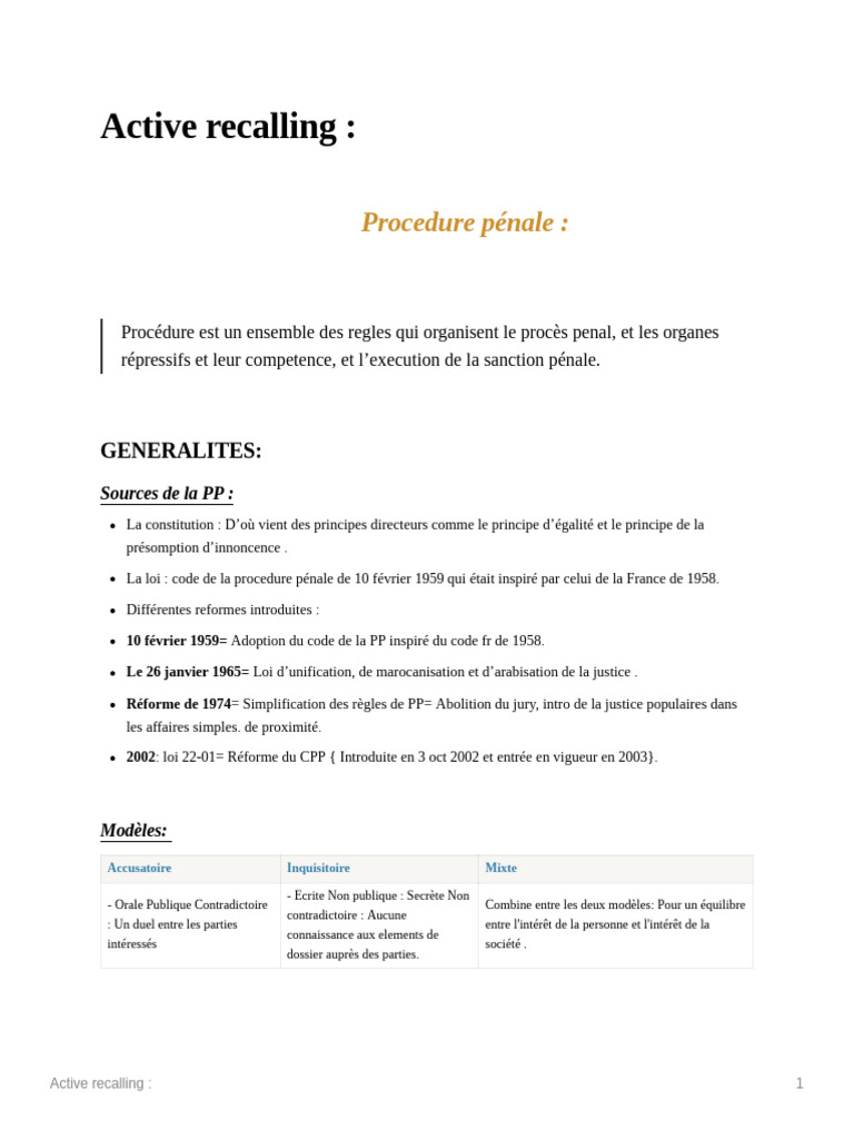 Évolution et principes de la procédure pénale | PDF | Crimes | Crime et ...