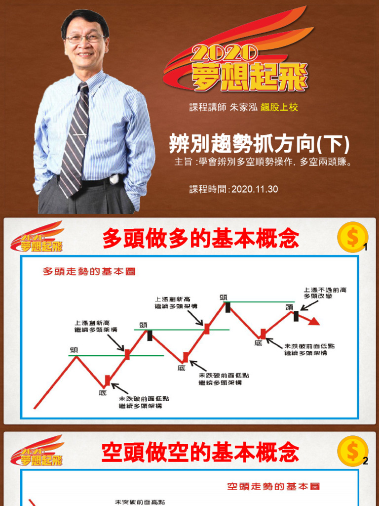 2020 11 30辨別方向抓漲幅(下) - 109 12 14定法定心操作獲利(下) - 朱家泓| PDF