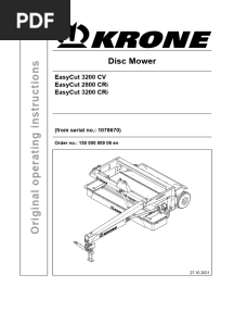 Krone EC 3200 Manual