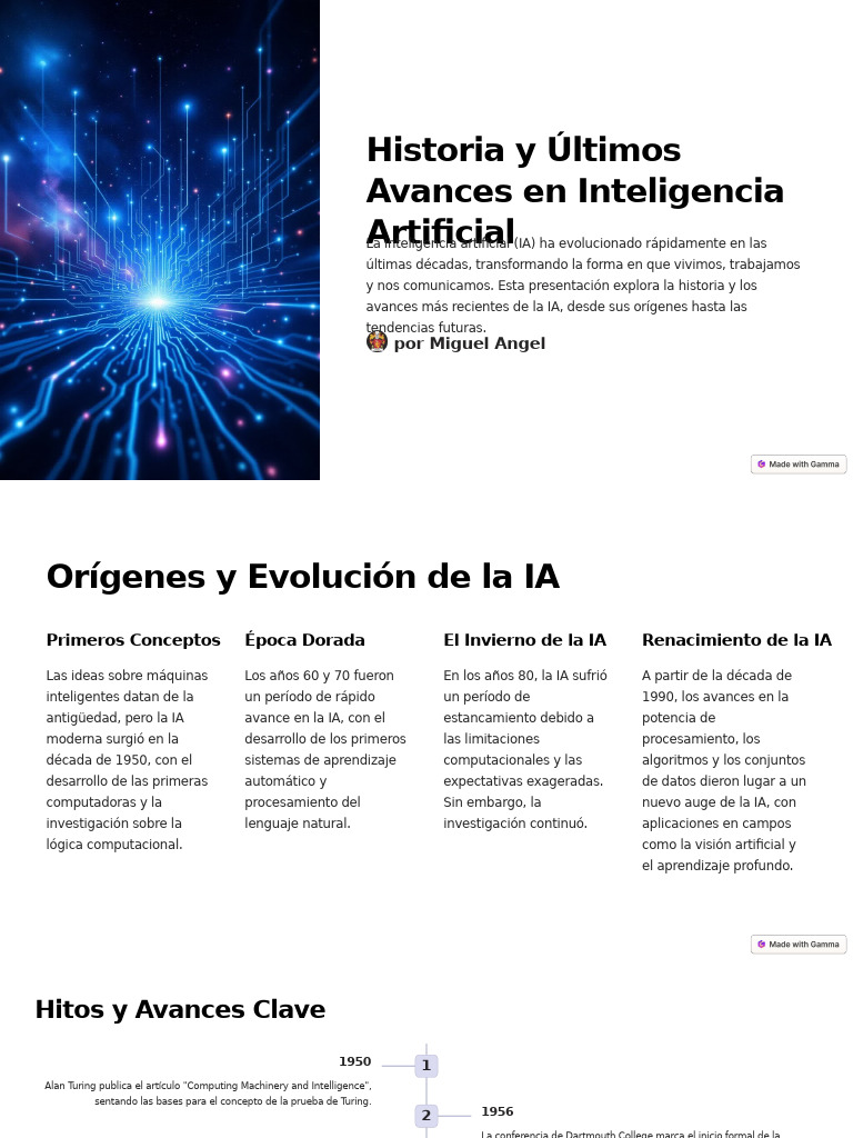 Historia y Ultimos Avances en Inteligencia Artificial | PDF ...