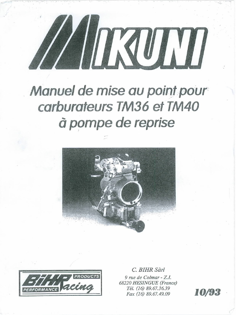 réglage carbu 1 PDF — free download