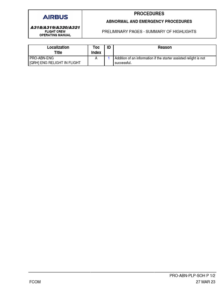 A320 Engine Relight Procedures Guide | PDF | Jet Aircraft | Civil Aircraft