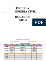 Horarios - Escuela Ingenieria Civil