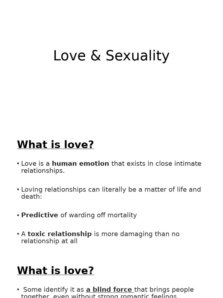 Understanding Love and Sexuality Dynamics | PDF | Love | Romance (Love)