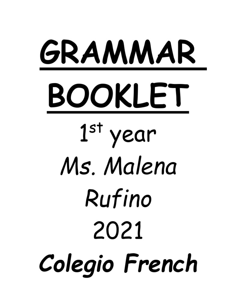 Grammar+Booklet+Final+2021 | PDF