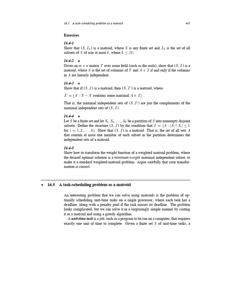 A Task-Scheduling Probelm As A Matroid | PDF | Theoretical Computer ...