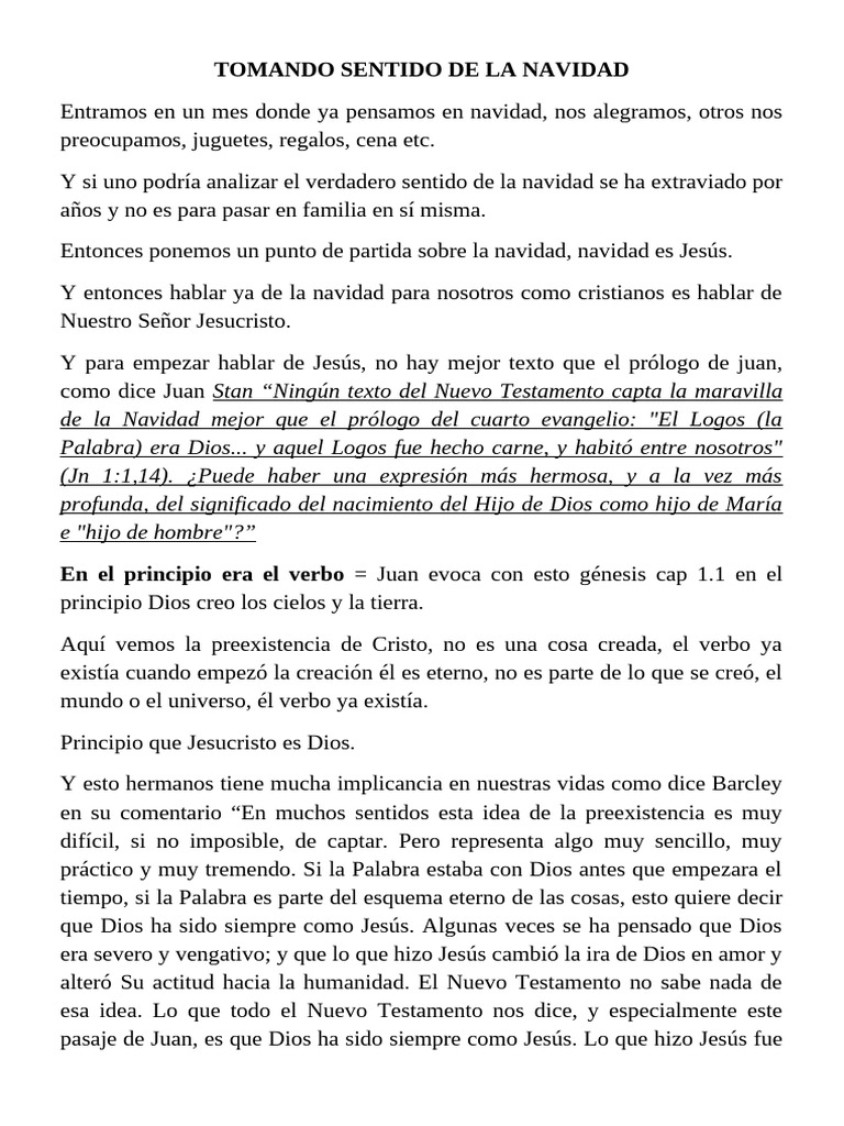 El Verdadero Significado de Navidad | PDF | Dios | Logos (cristianismo)