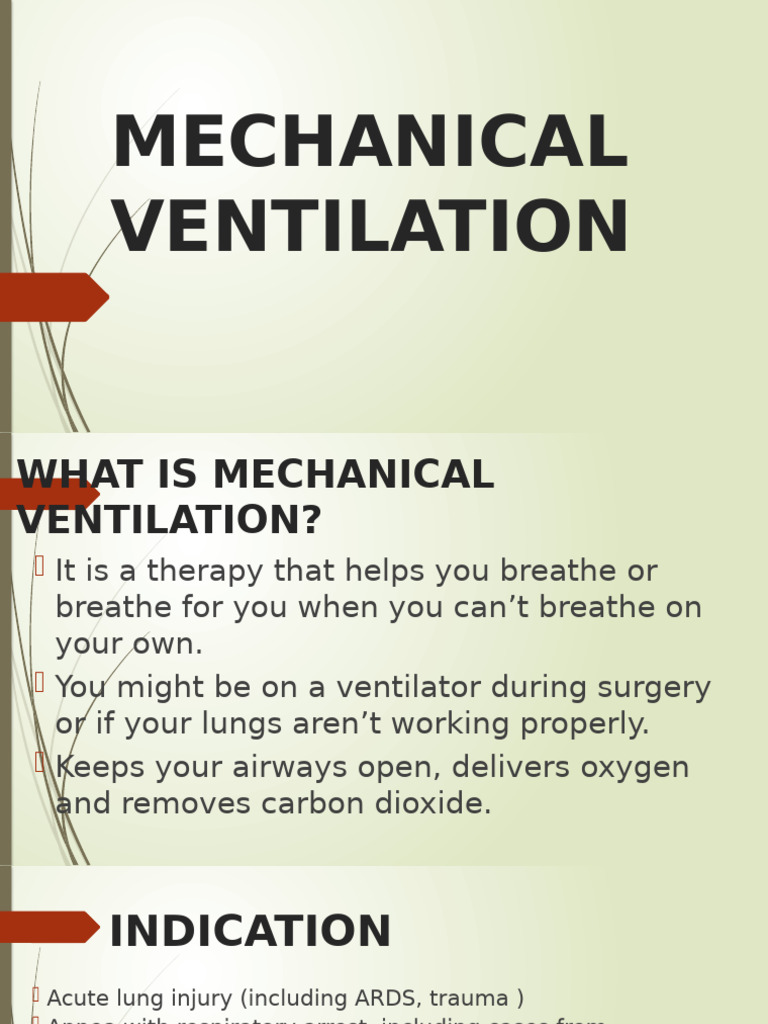 Overview of Mechanical Ventilation | PDF | Breathing | Respiratory Diseases