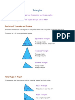 Triangles - Equilateral, Isosceles and Scalene