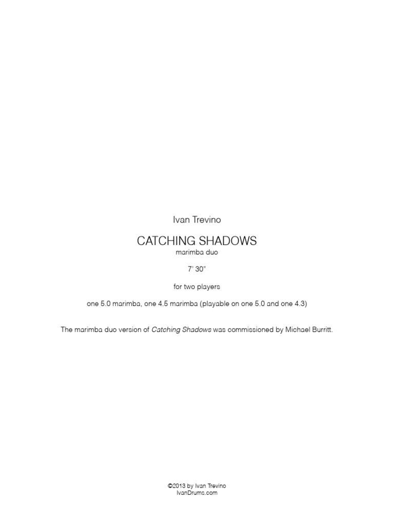 SCORE Catching Shadows Duo Updated 03-21-16 (Double Sided) | PDF