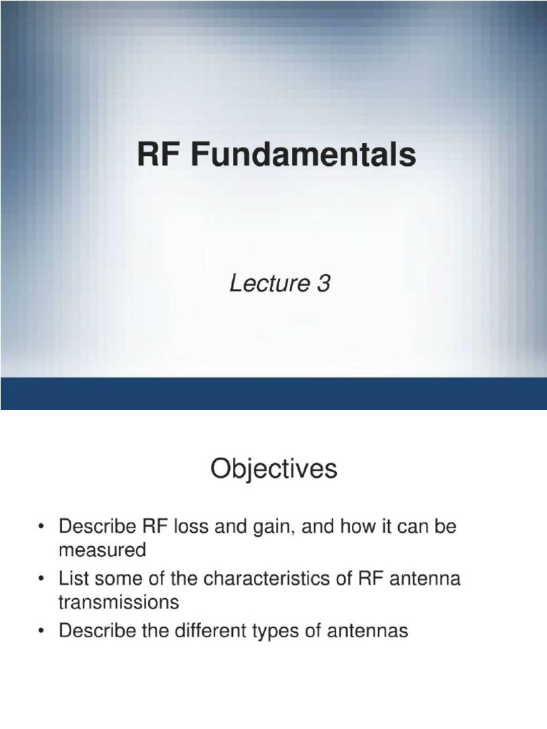 767793513 RF ffunamentals Lecture 3 anonymous | PDF