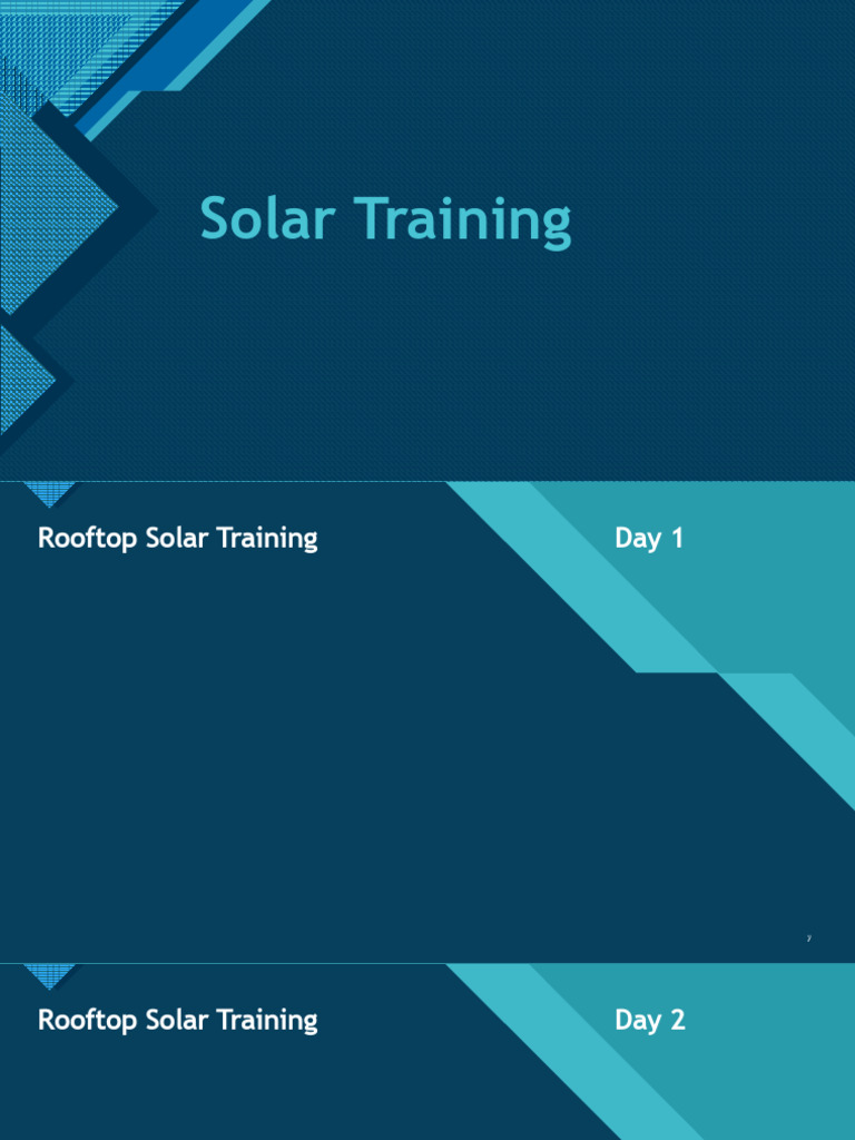 Rooftop Solar Training | PDF