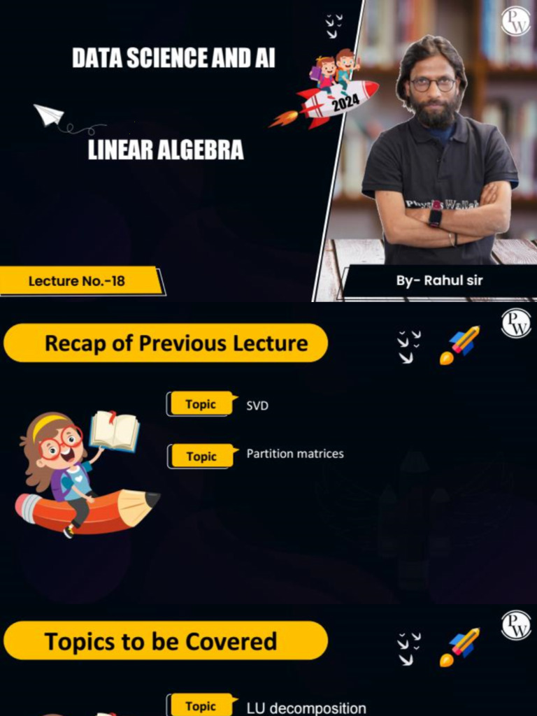 Linear Algebra 18 - Class Notes | PDF