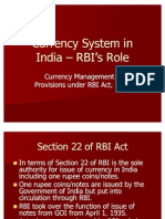 Currency System in India RBI Role