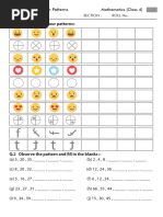 Class 4 Patterns Worksheets | PDF