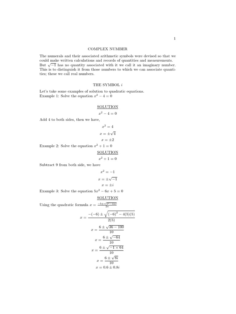 Understanding the Bar Symbol in Math | PDF | Numbers | Complex Number