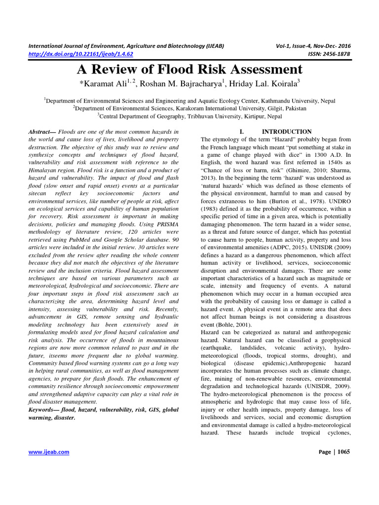 Flood Risk Assessment in the Himalayas | PDF | Flood | Hazards