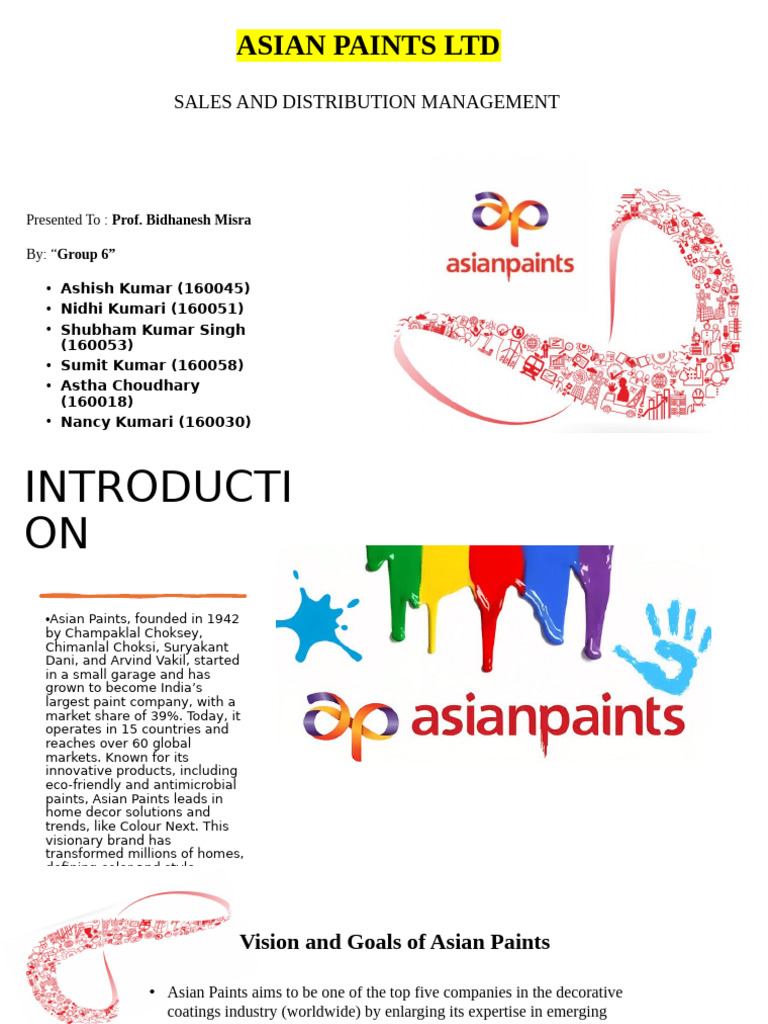 Asian Paints LTD: Sales and Distribution Management | PDF | Retail ...