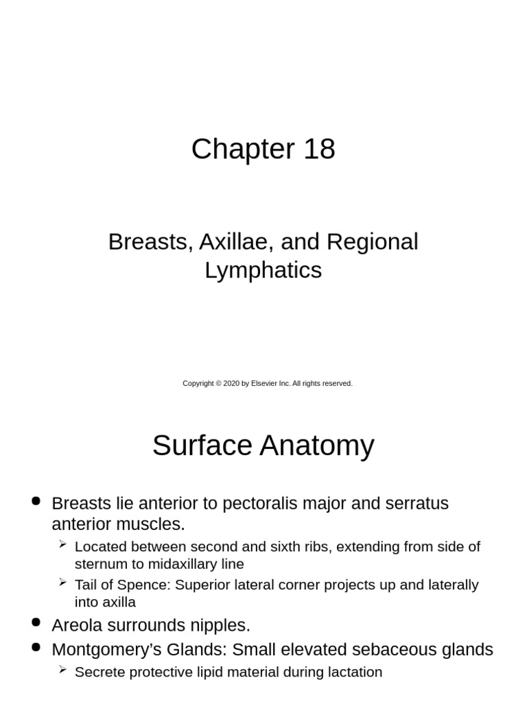 Chapter - 018-Breasts, Axillae | PDF | Breast | Breast Cancer
