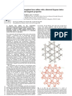 Geo Paul, Amitava Choudhury and C. N. R. Rao- An organically templated iron sulfate with a distorted Kagome lattice exhibiting unusual magnetic properties