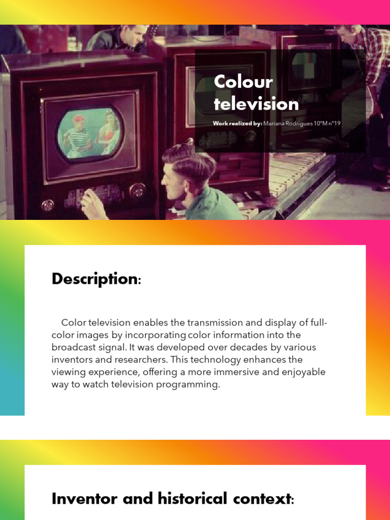 Evolution of Color Television Technology | PDF | Television | Human ...