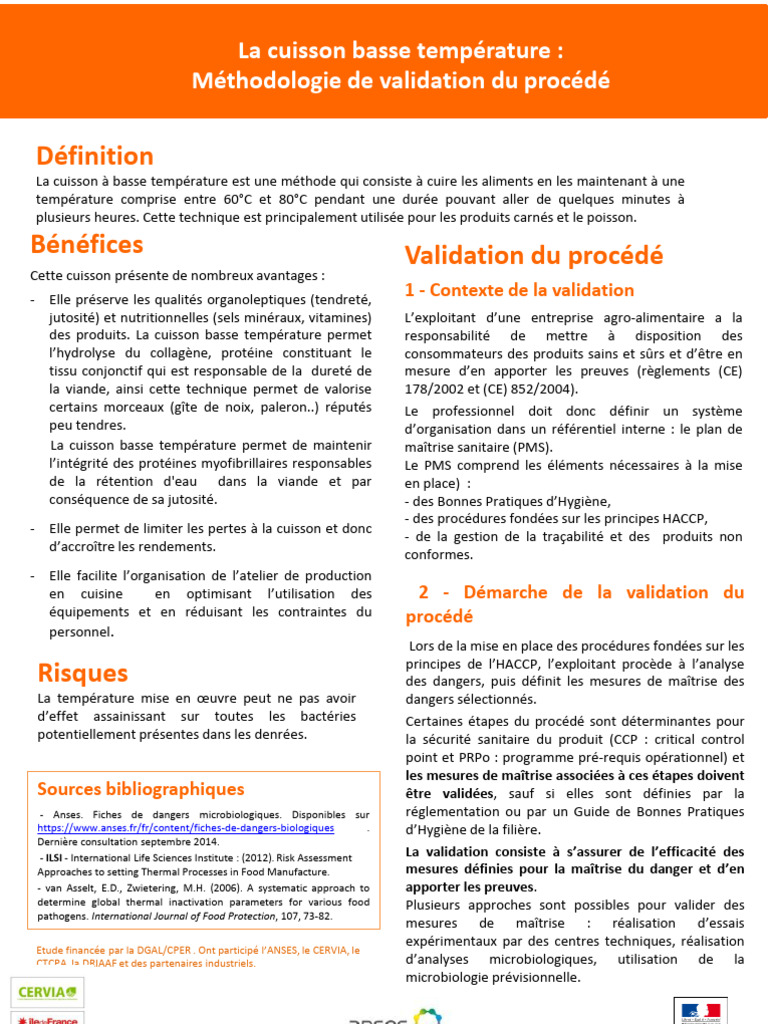 Cuisson Basse Température : Définition et Risques | PDF | Bactérie ...