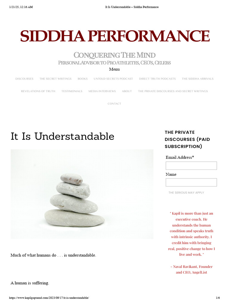 It Is Understandable - Siddha Performance | PDF