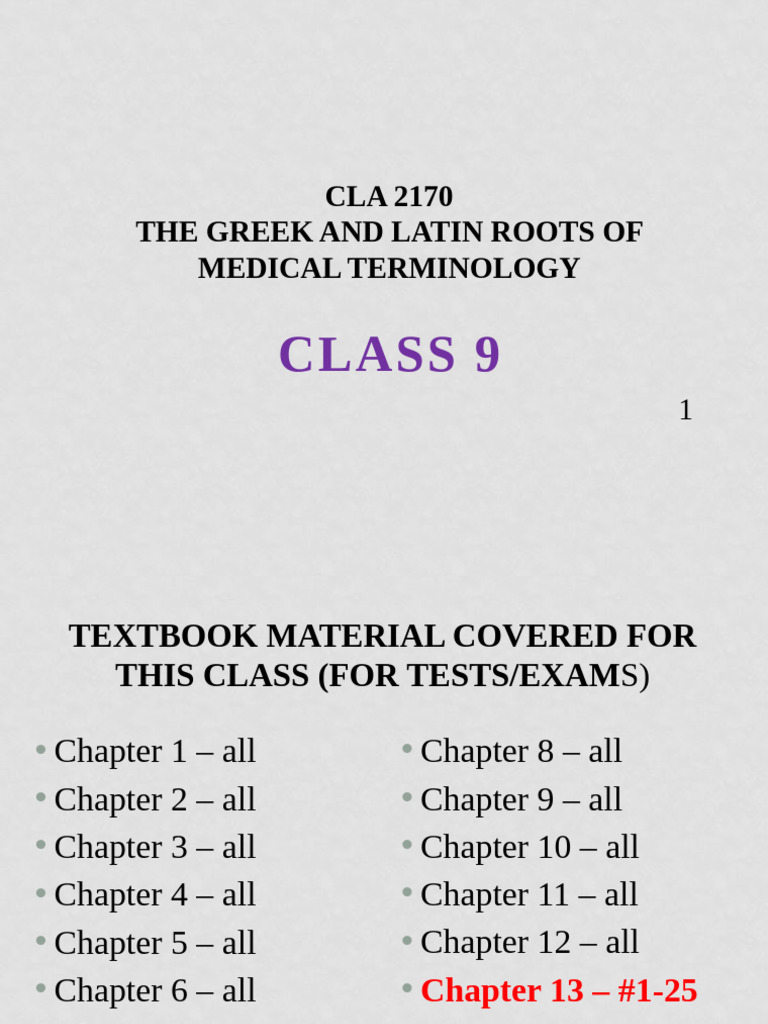 Greek and Latin Roots in Medical Terms | PDF | Preposition And ...