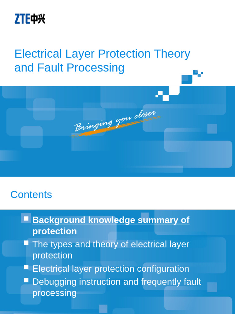 Electrical Layer Protection and Fault Management | PDF | Computer ...