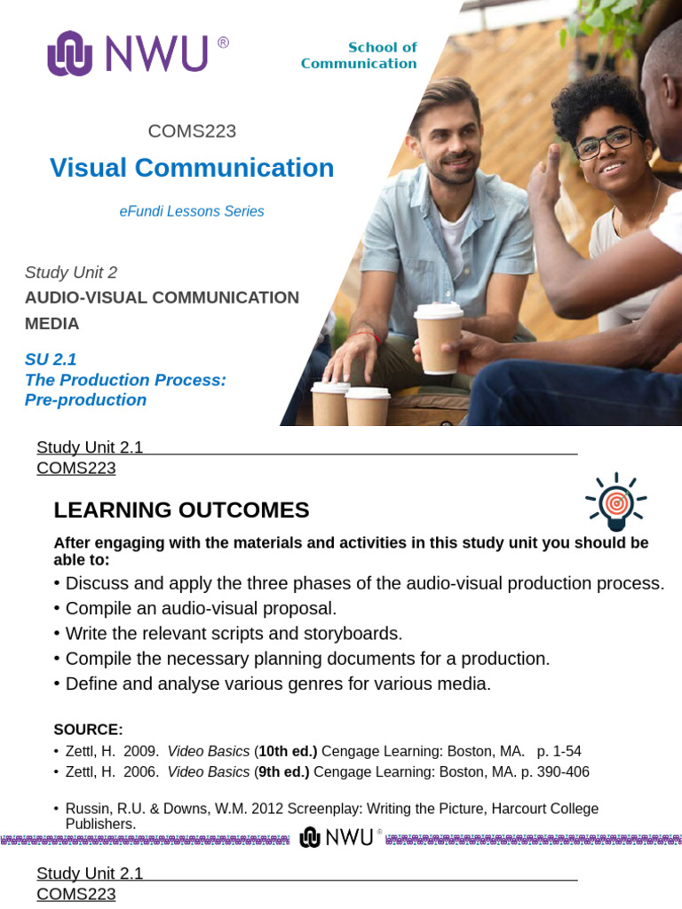 COMS223+ +STUDY+UNIT+2.1+ +pre Production+Process | PDF | Screenplay