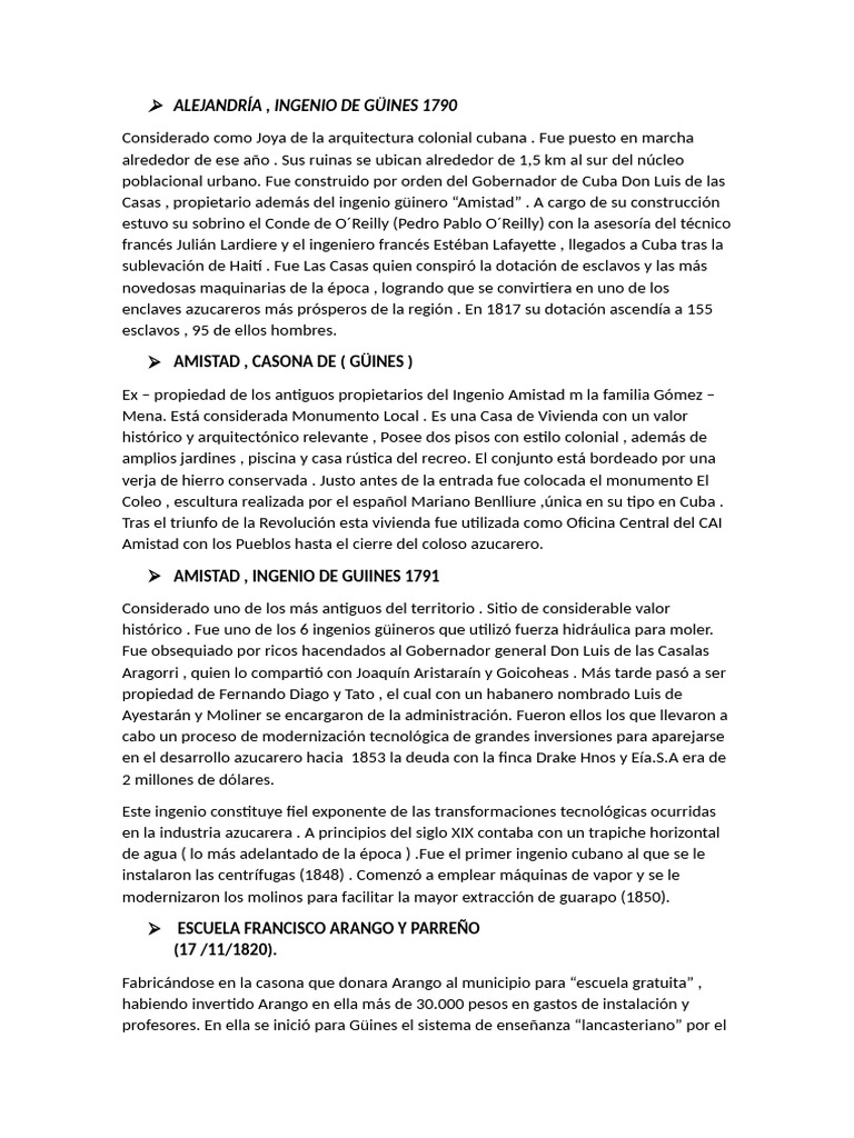 Analisis Histórico de Lugares Güines | PDF | Cuba | Cementerio