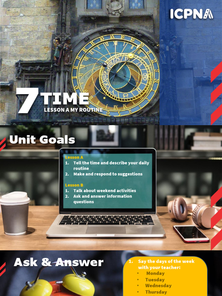 B03+ +Unit+7+Time+ +Lesson+a+ +for+Students | PDF | Workweek And Weekend