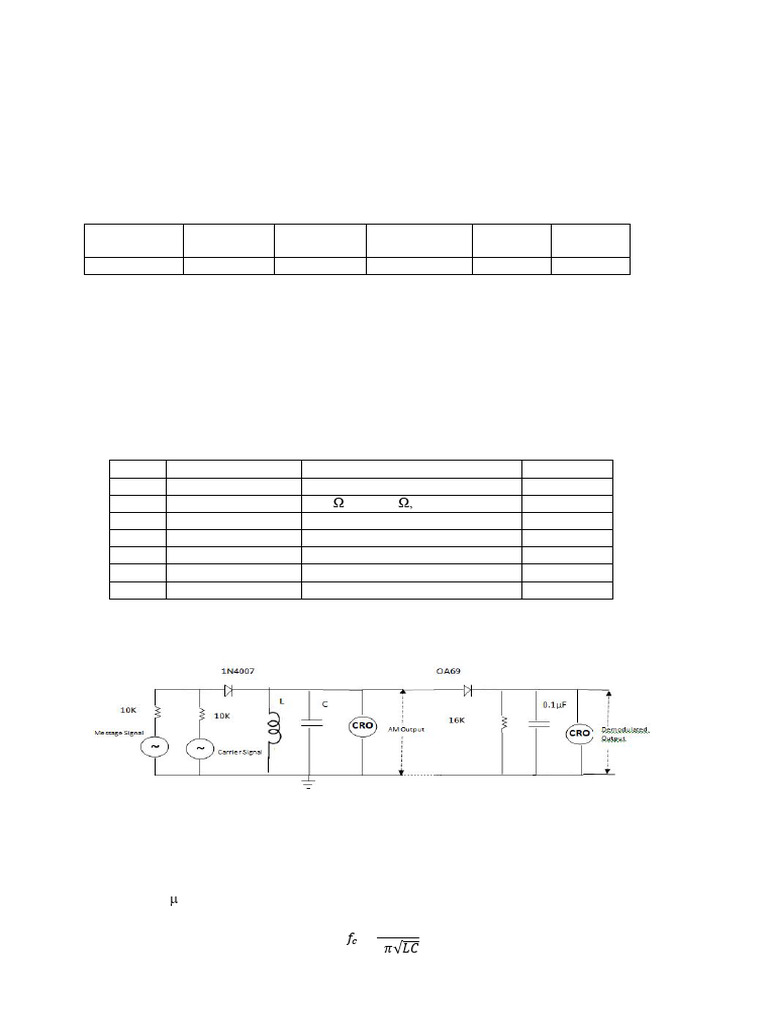 AM Modulation and Demodulation Experiment | PDF | Modulation | Amplitude