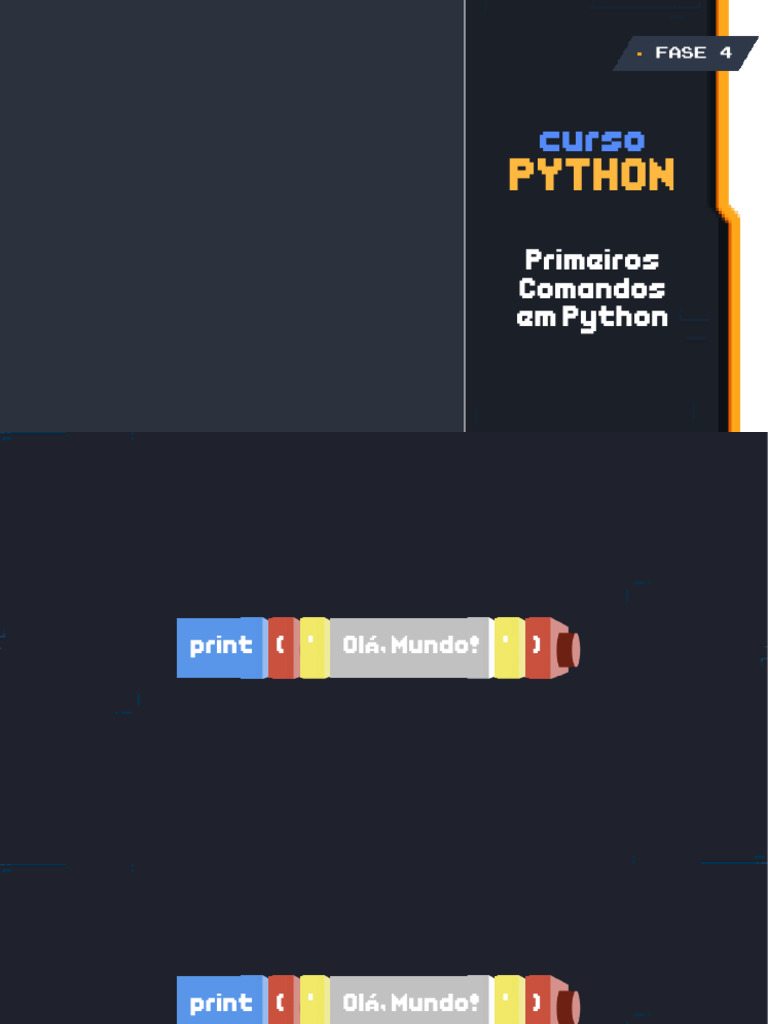 Primeiros Comandos em Python: Variáveis e Desafios | PDF