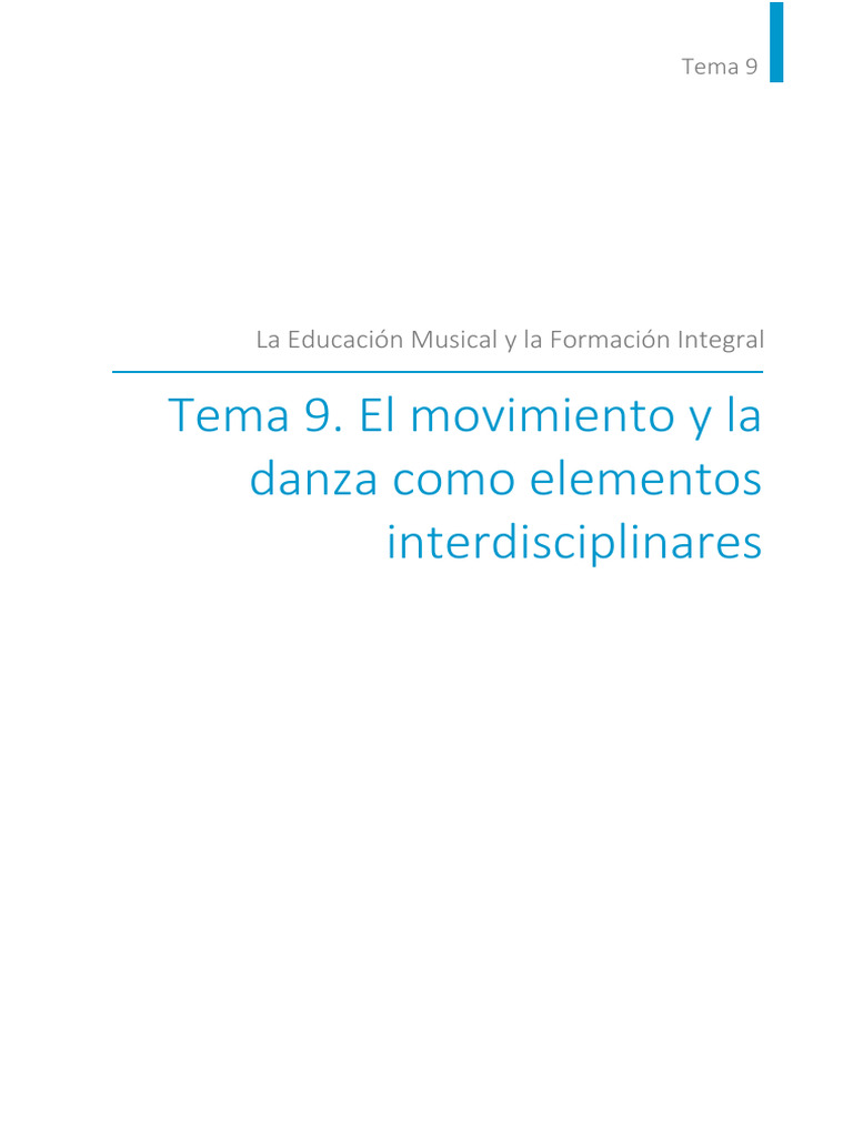 Danza y Movimiento en Educación Musical | PDF | Bailes | Ritmo