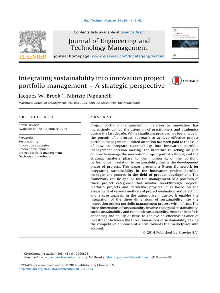 Integrating Sustainability in Innovation Management | PDF | Innovation ...