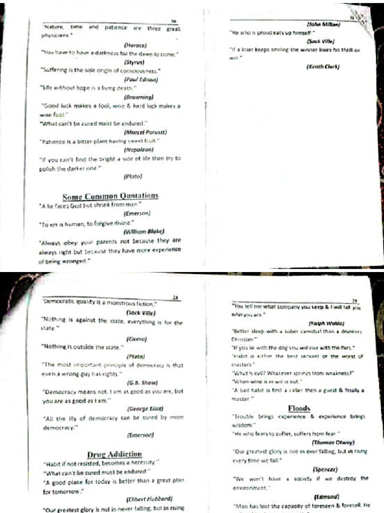 2nd Year Essay Quotations | PDF