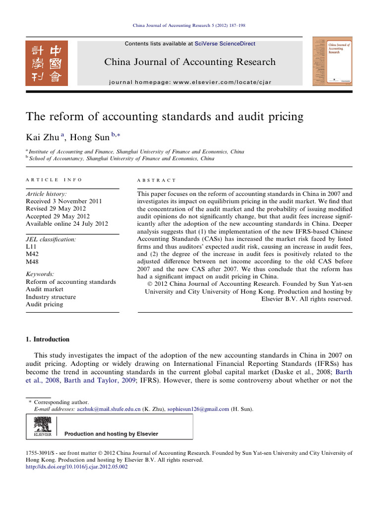 Article Raed Mariam Et Hela | PDF | Audit | Goodwill (Accounting)