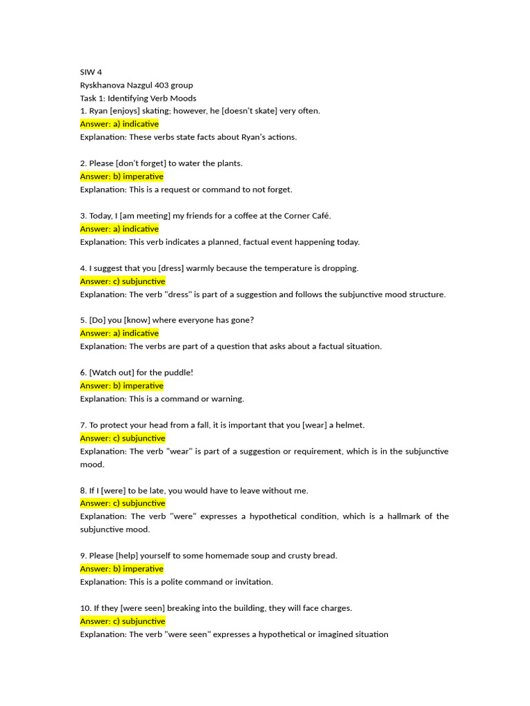 Understanding Verb Moods and Ethics | PDF | Language Mechanics ...