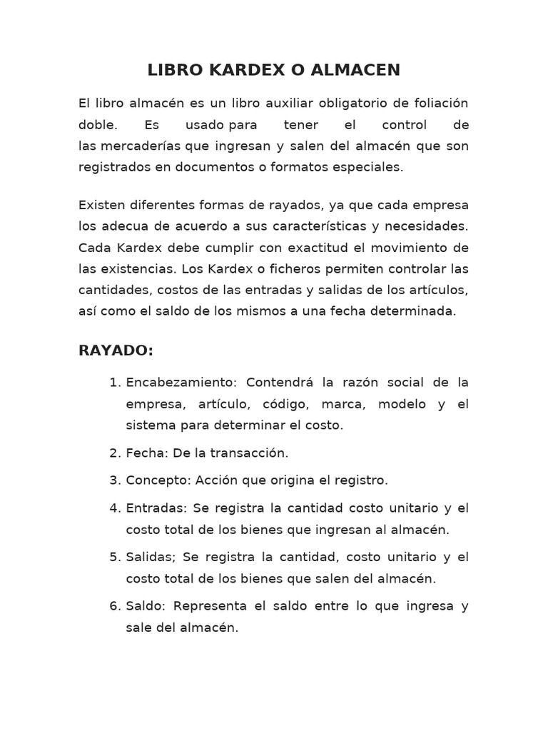 28 3e Libro Kardex o Almacen | PDF | Business | Almacén