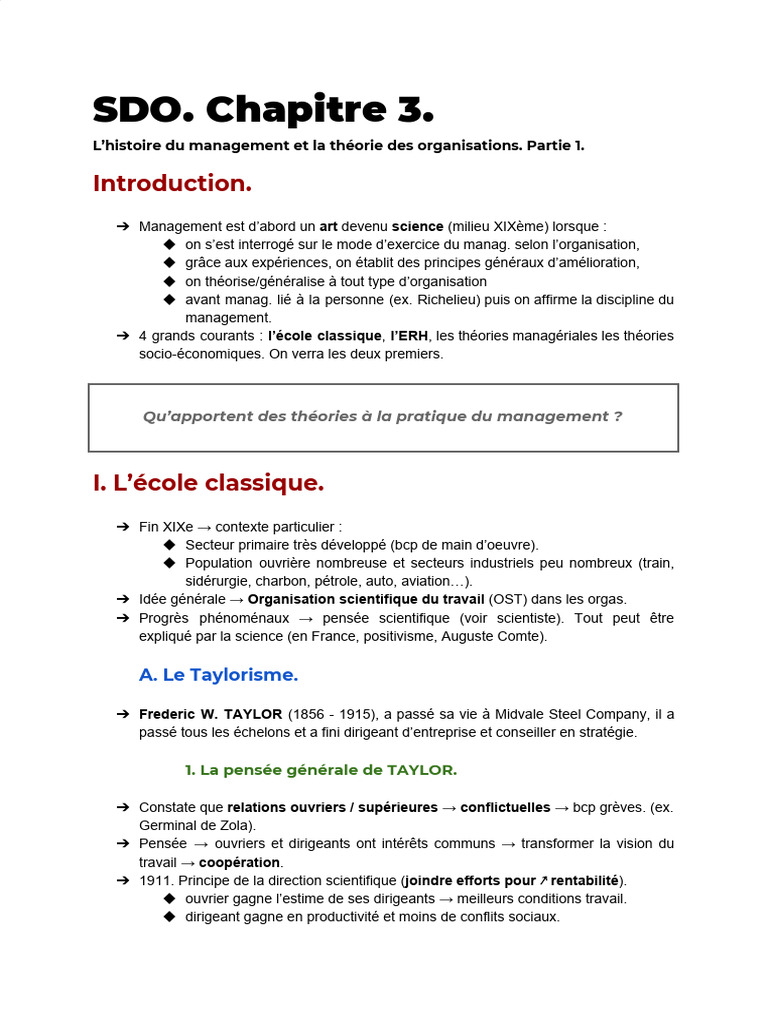 Histoire du management et théories clés | PDF | Motivation | Motivant