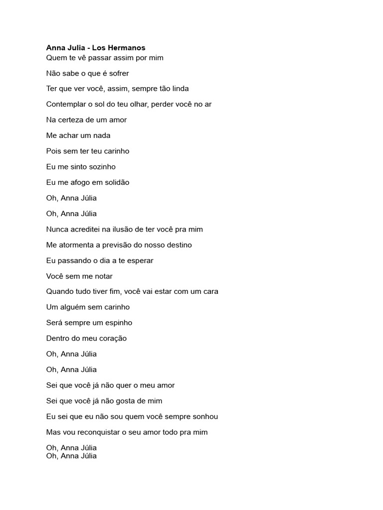 Letras de Músicas Brasileiras e Internacionais | PDF | Amor